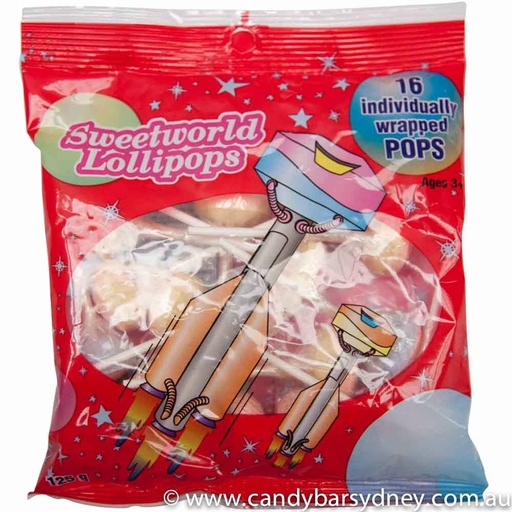 Sweetworld Sherbet Lollipops 125g Bag