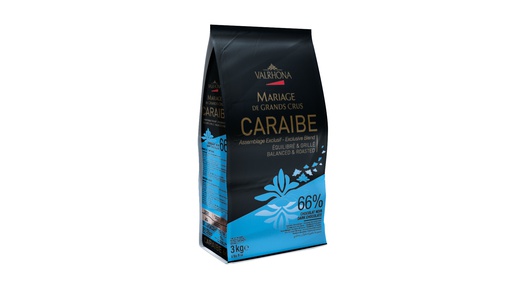 Valrhona Caraibe 66% Dark Couverture Chocolate Feves