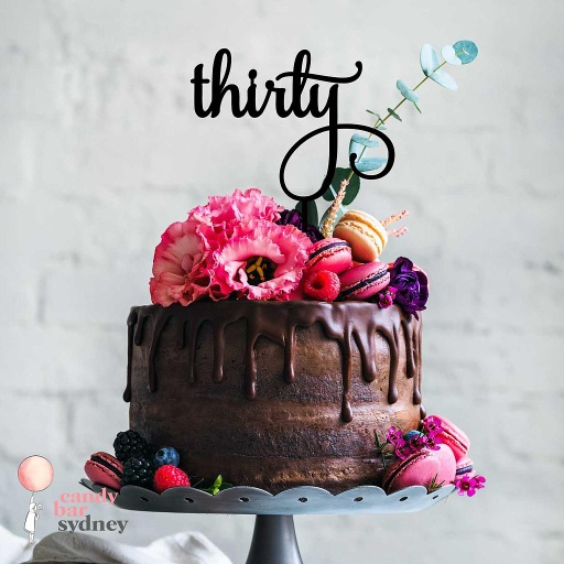 Thirty 30th Birthday Cake Topper - Style 1