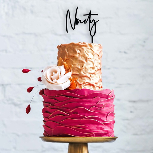 Ninety 90th Birthday Cake Topper - Style 2