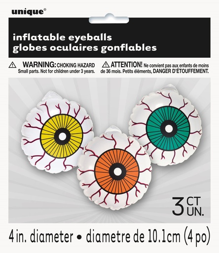 Inflatable Eye Balls 10cm 3 pack
