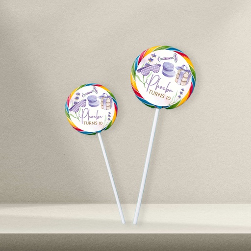 Pamper Party Lollipop Sticker