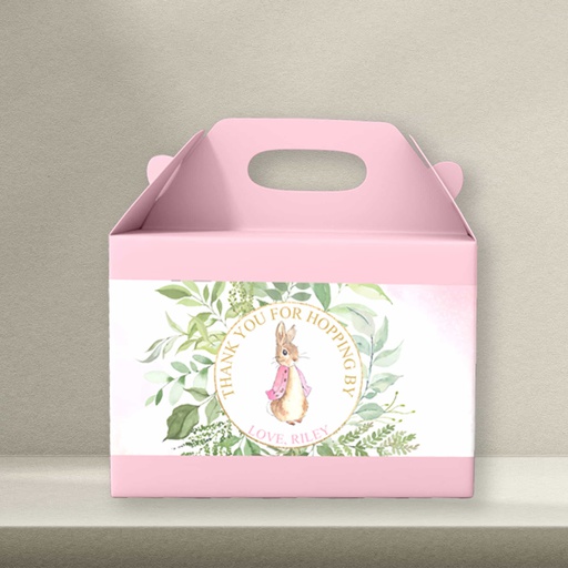 Pink Peter Rabbit Gift Box Sticker