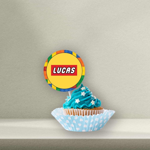 Lego Cupcake Topper - Style 3