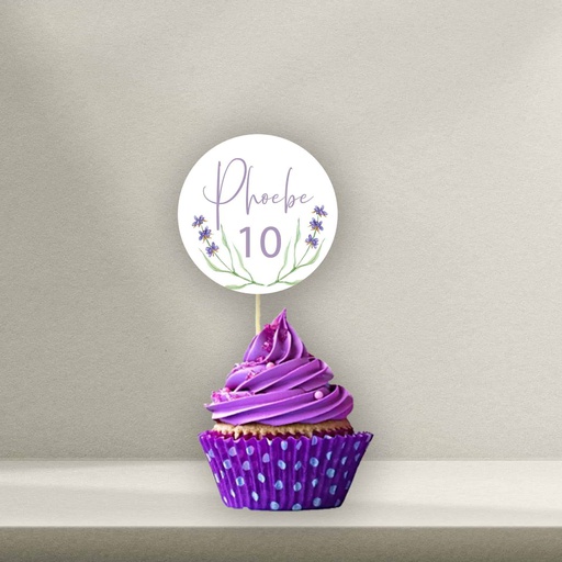 Pamper Party Cupcake Topper - Style 2