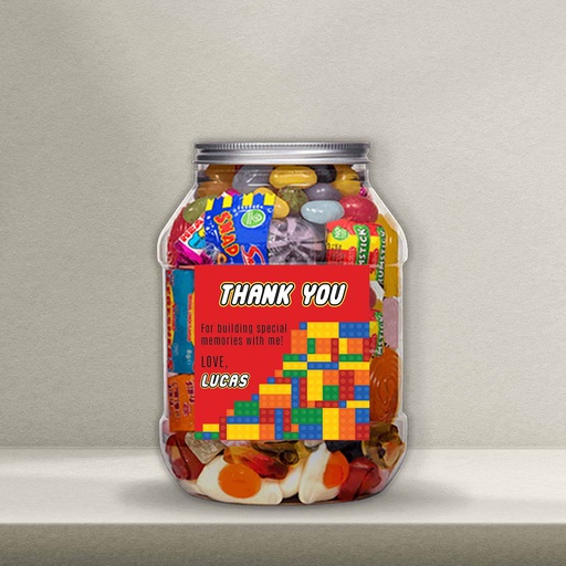 Lego Square Thank You Stickers