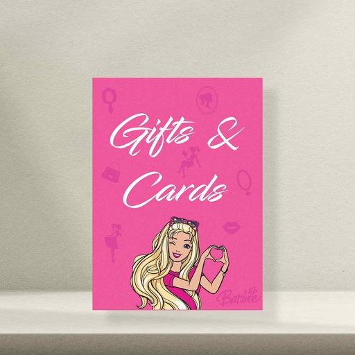 Barbie Gift Table Signage