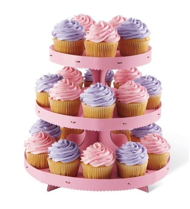 Cupcake Stand with Pink Borders by Wilton