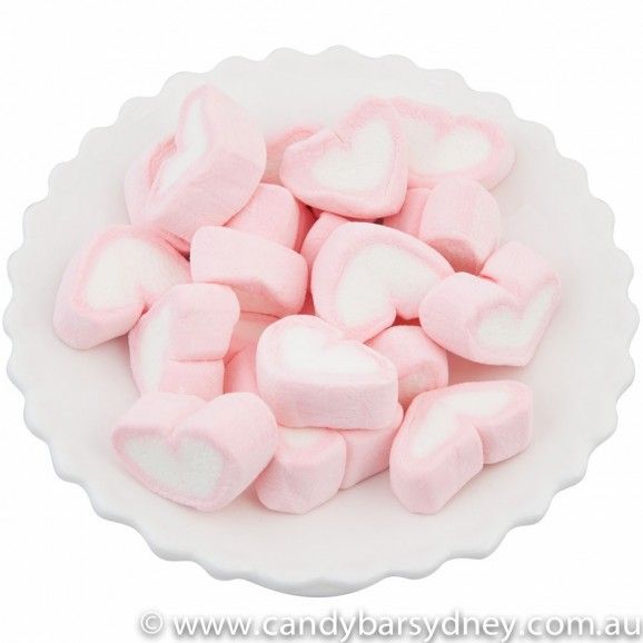 Heart shaped marshmallows