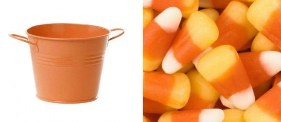 Bucket and candy corn