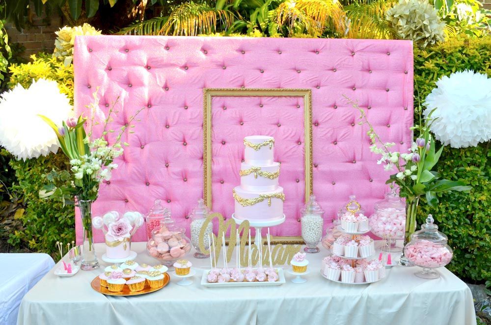 Pink and White Candy Buffet by Cakes By Desire Candy Bar Sydney