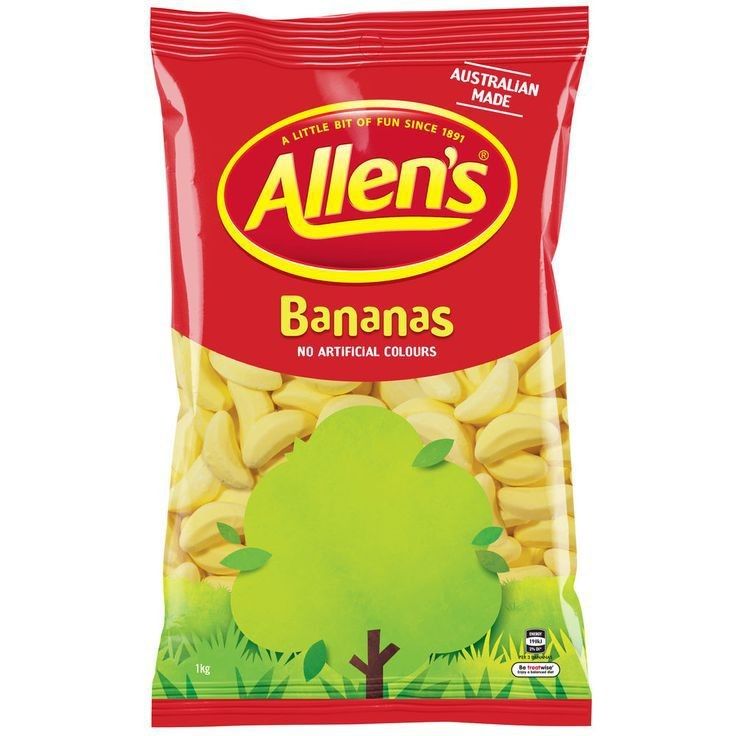 Allen S Banana Lollies 1kg Candy Bar Sydney Allen S Banana Lollies 1kg Candy Bar Sydney