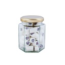 Hexagonal Bonbonniere Glass Jar 196ml