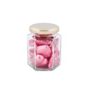 Hexagonal Bonbonniere Glass Jar 196ml