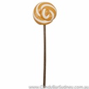 Orange &amp; White Swirl Rock Candy Lollipop