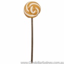 Orange & White Swirl Rock Candy Lollipop