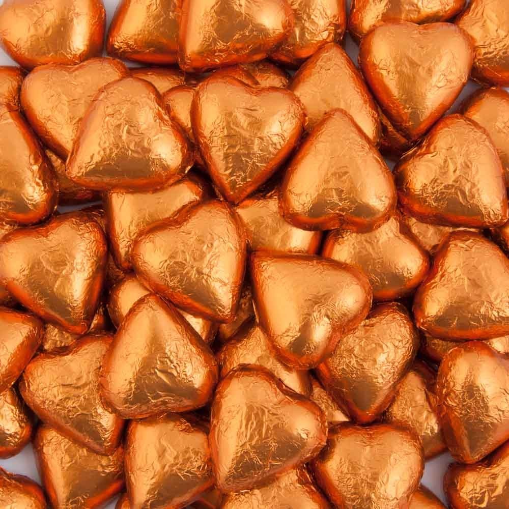 Orange Hearts in Cadbury Chocolate 500g - 5kg