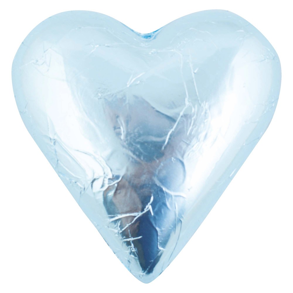 Ice Blue Belgian Chocolate Heart 100g