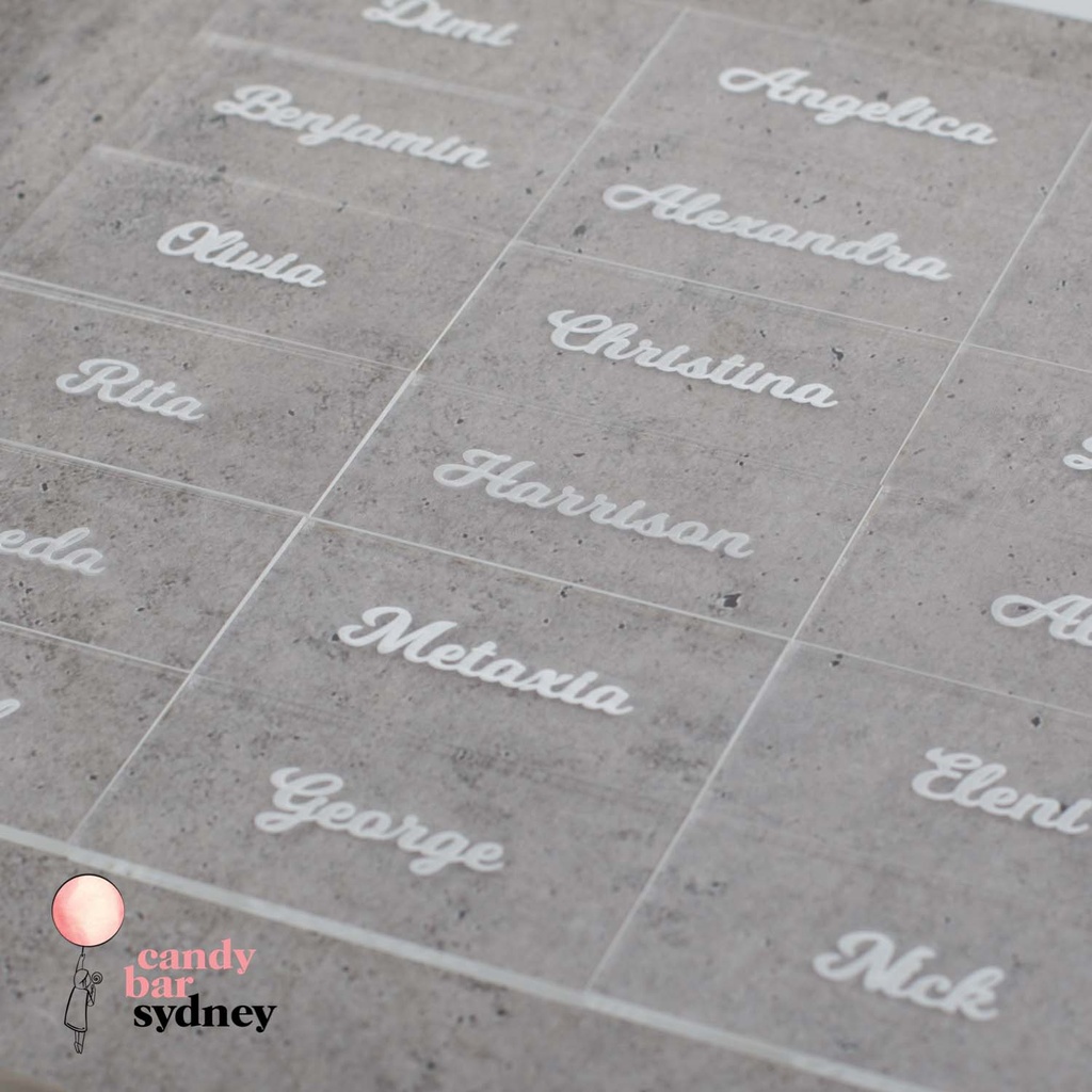 Personalised Acrylic Place Cards