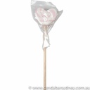 Baby Pink &amp; White Swirl Heart Lollipop