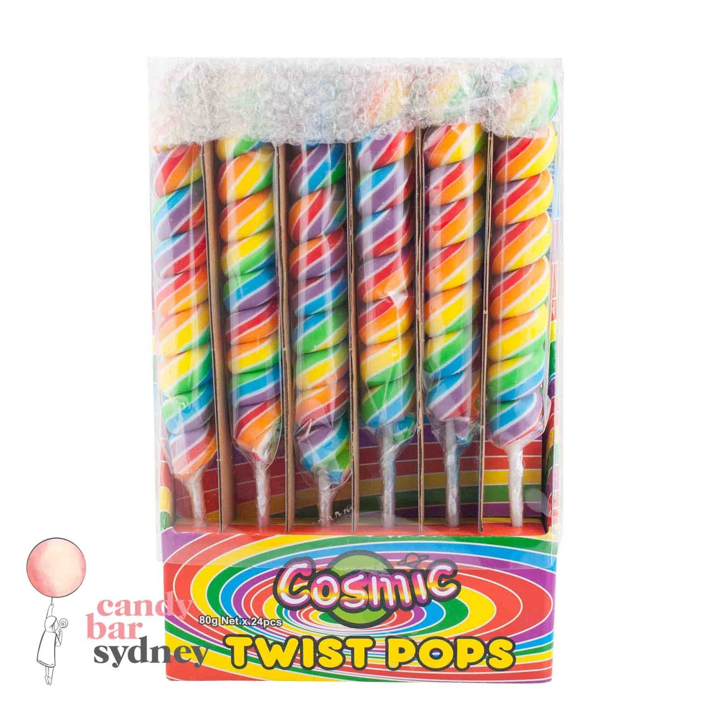 Large Round Twist Lollipops 80g