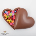 Belgian Milk Chocolate Heart Filled with Smarties