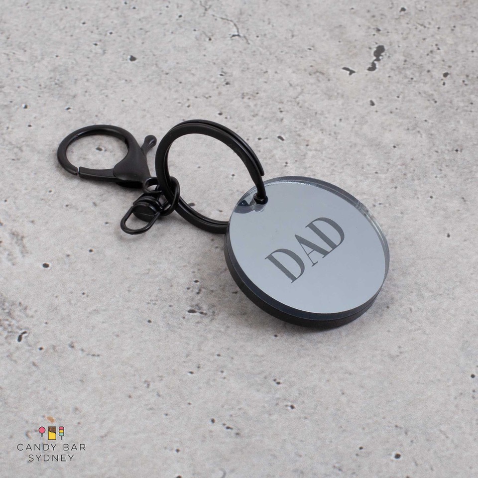 Father's Day Keyring Double Sided