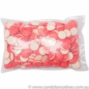 Red Speckled White Chocolate Jewels