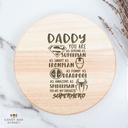 Cheese Board "Superhero Dad"