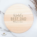 Cheese Board "World's Best Dad"