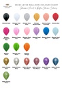 Inflated Basic Bouquet of 16 Plain Helium Latex Balloons on Weight