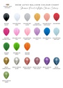 Inflated Basic Bouquet of 3 Plain Helium Latex Balloons on Weight