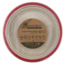 Sugarcane Red Snack Plates 10 Pack