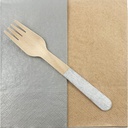 Wooden Silver Forks 10 Pack