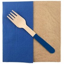 Wooden Royal Blue Forks 10 Pack