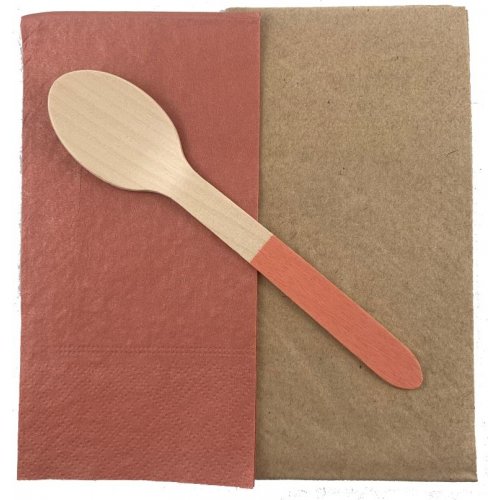Wooden Rose Gold Spoon 10 Pack
