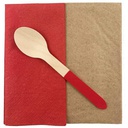 Wooden Red Spoon 10 Pack