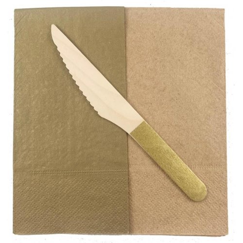 Wooden Gold Knives 10 Pack