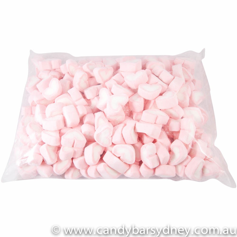 Pink Heart Marshmallows 1kg