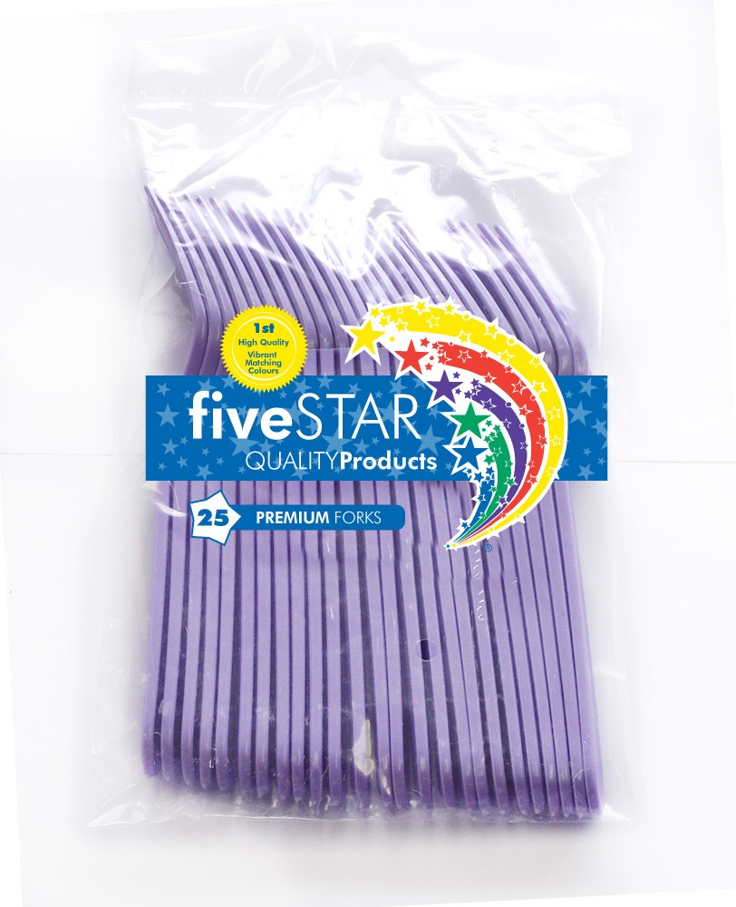 Lilac Plastic Forks 25 pack