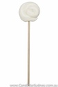 Ivory and White Swirl Rock Candy Lollipop