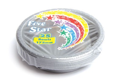 Silver Plastic Dessert Bowl 20 pack