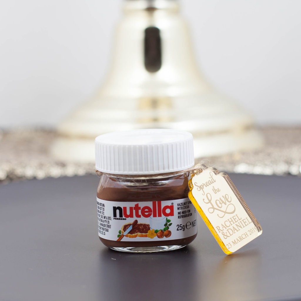 Mini Nutella Custom Bonbonniere Tags