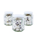 Hexagonal Bonbonniere Glass Jar 196ml