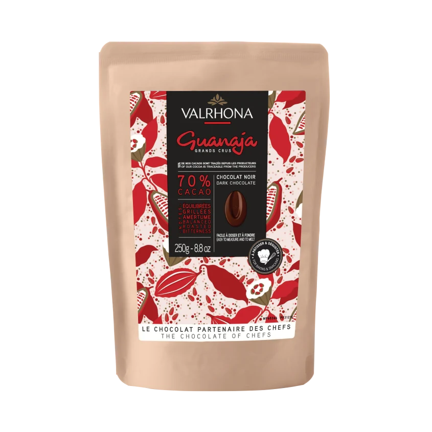 Valrhona Guanaja 70% Dark Couverture Chocolate Feves 250g