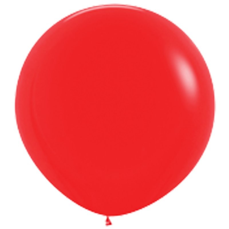 Matt Red Round Latex Balloon 90cm