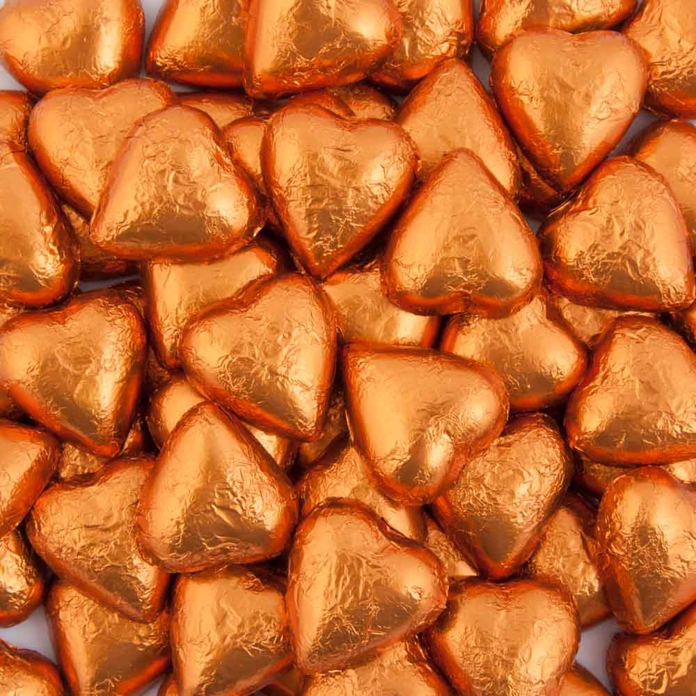 Orange Belgian Chocolate Hearts 500g - 5kg