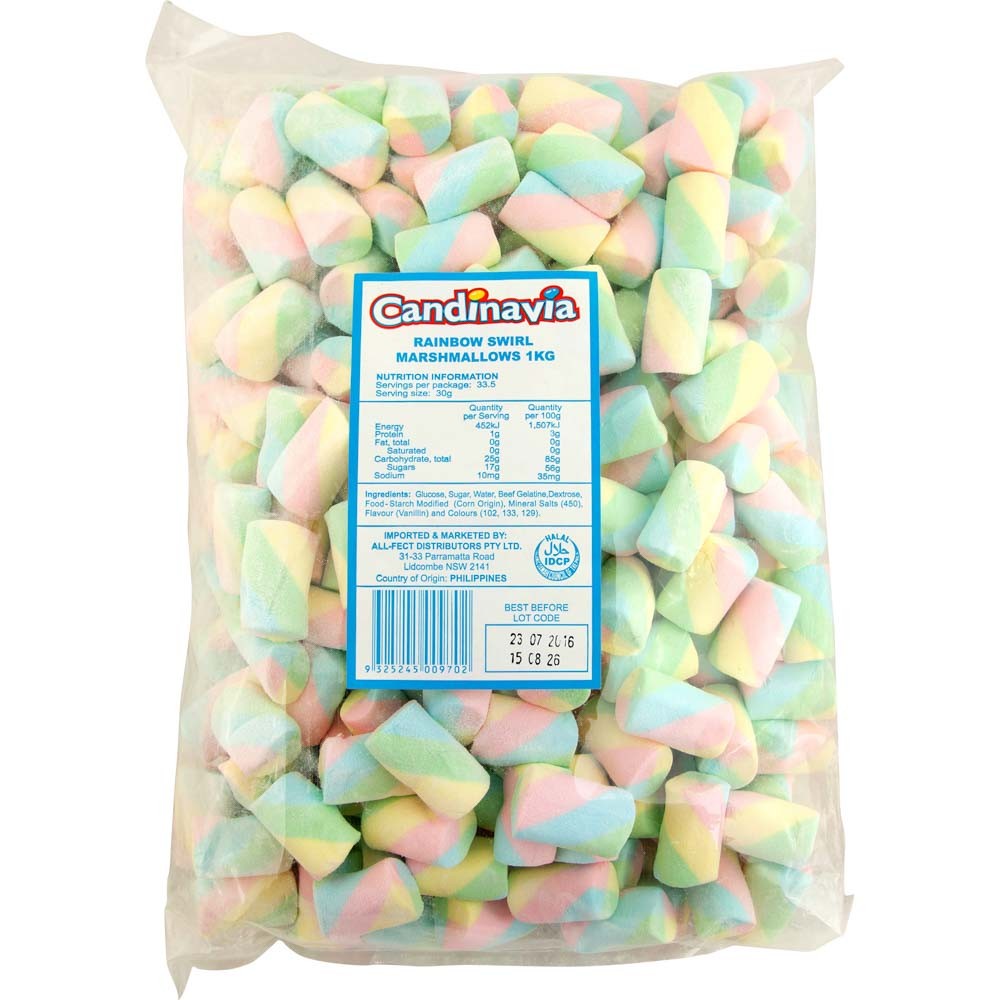 Rainbow Swirl Marshmallows 1kg