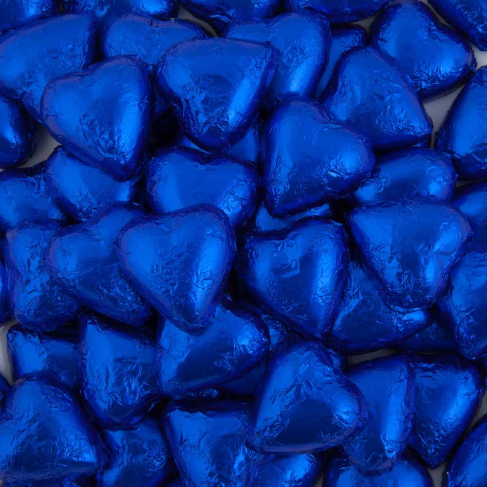 Dark Blue Belgian Chocolate Hearts 500g - 5kg