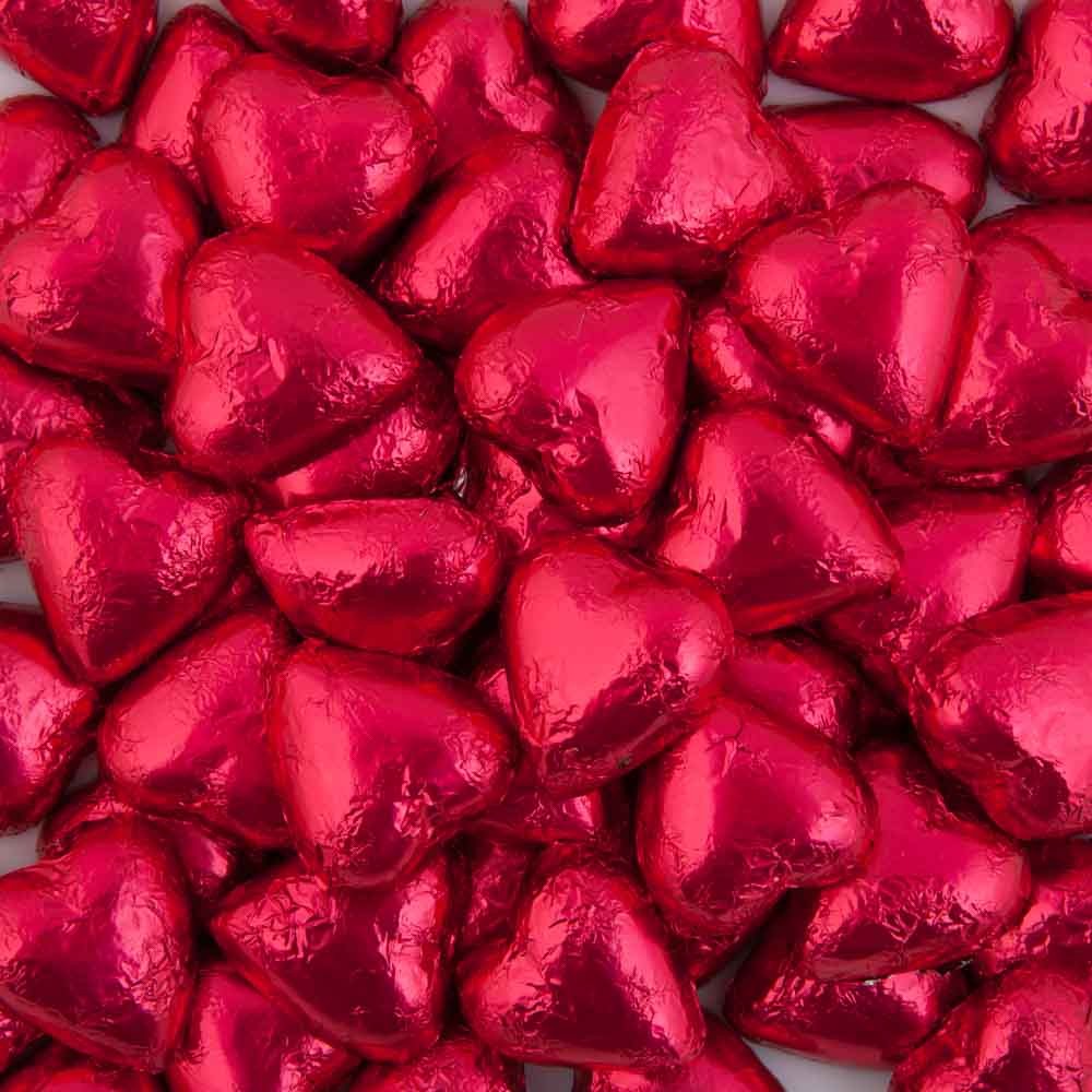 Rose Pink Belgian Chocolate Hearts 500g - 5kg - Candy Bar Sydney